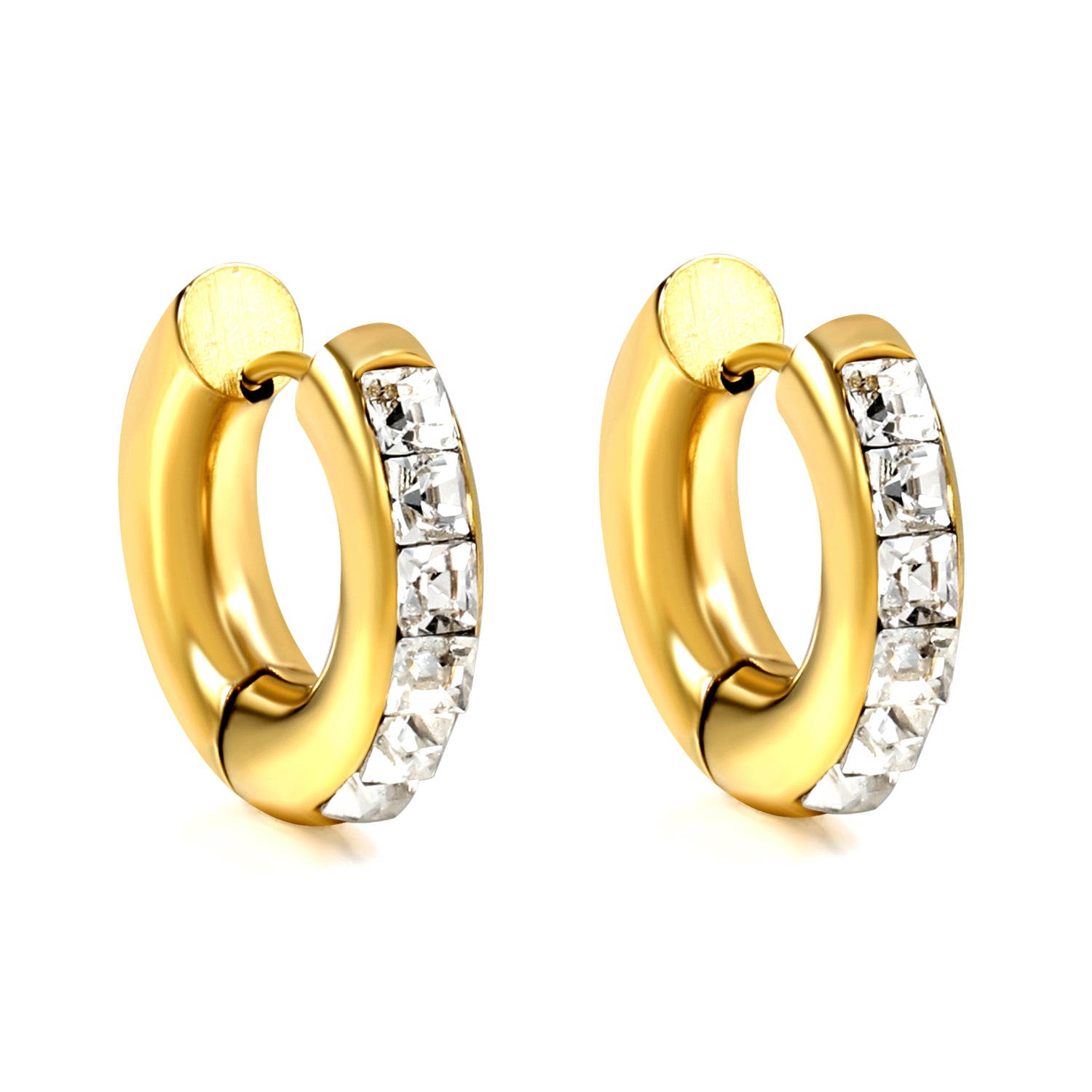 Oversized chunky diamond hoops - Gold