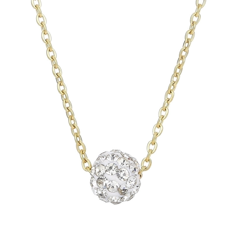 Stainless Steel Titanium Steel 18K Gold Plated Minimalist Plating Round Pendant Necklace