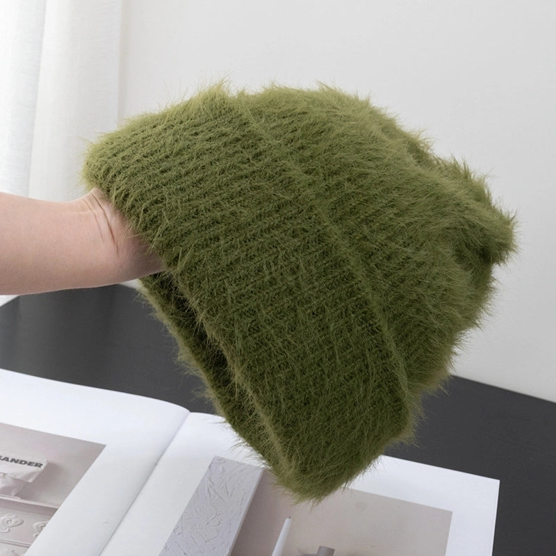 Women's Cute Sweet Minimalist Solid Color Eaveless Wool Cap