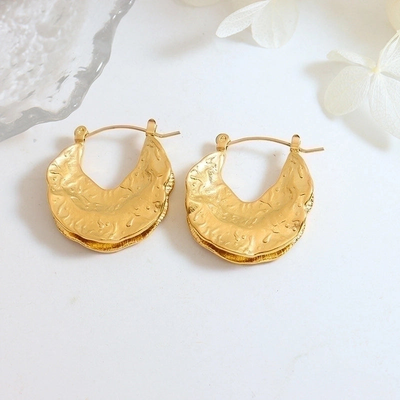 Ethnic Style Solid Color Titanium Steel Plating Gold Plated Jewelry Set