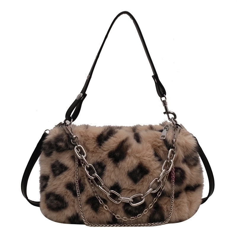 Small Plush Vintage Style Square Bag