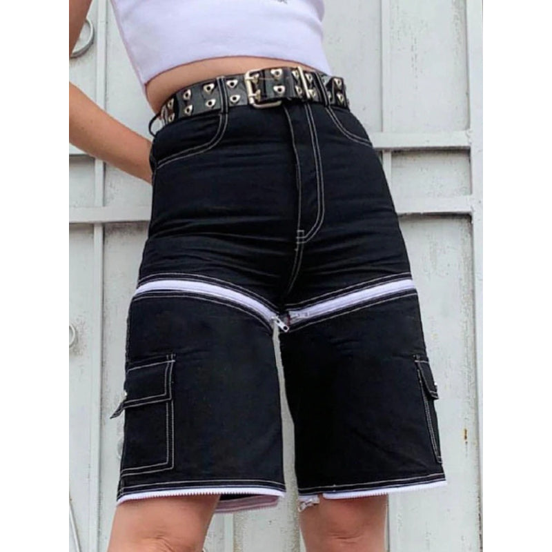 Patchwork Streetwear Baggy Jeans For Women