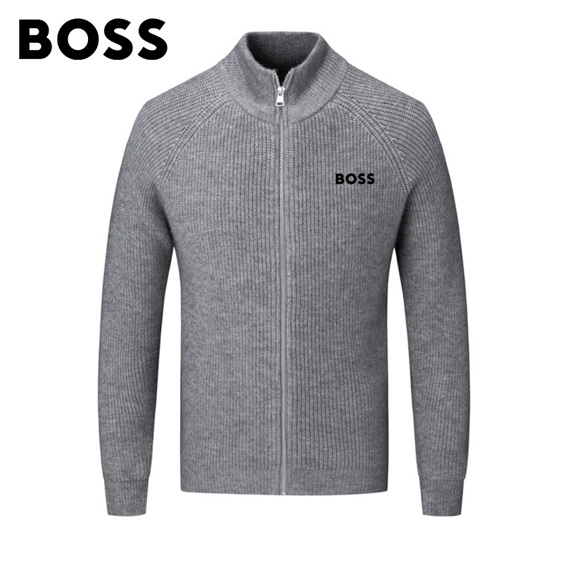 BOSS Men-s Sweater Knitted Cardigan