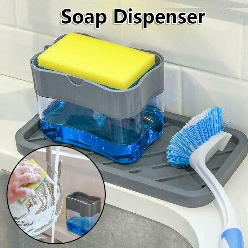 Soap pump and sponge caddy