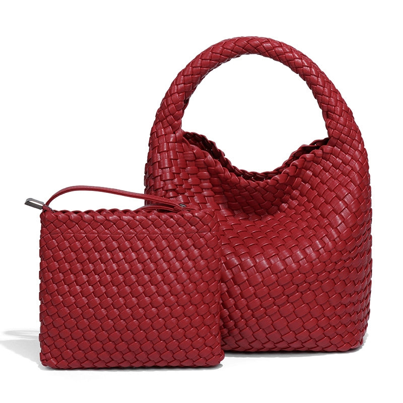 Women's Medium All Seasons Pu Leather Solid Color Classic Style Bucket Magnetic Buckle Shoulder Bag
