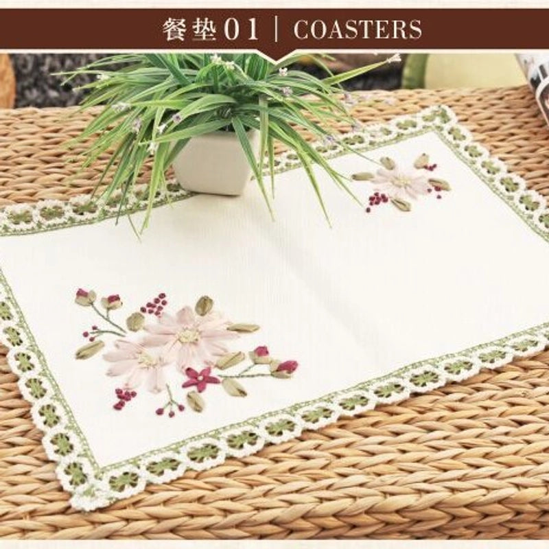 Pastoral Lattice Pure Cotton Tablecloths Artificial Decorations