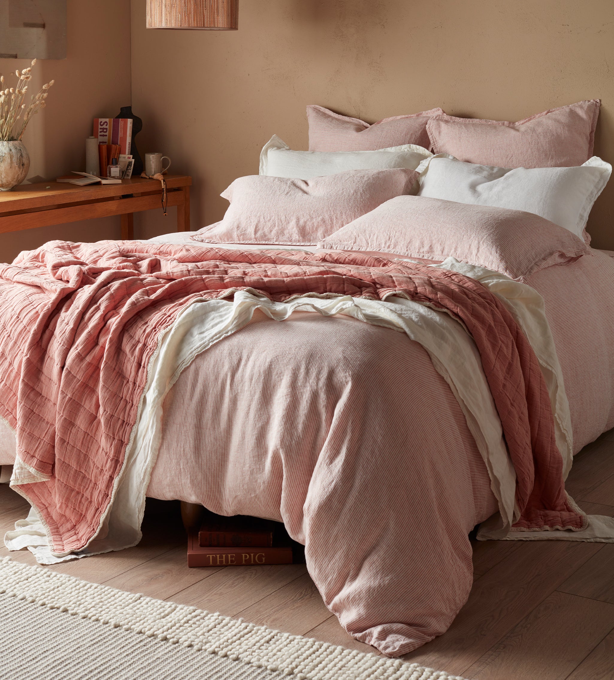 Stripe 100% Linen Pillowcase