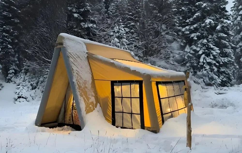 🏕️Light luxury fortress|Inflatable instant molding🔄Double door panoramic view|Available in all seasons❄️☀️
