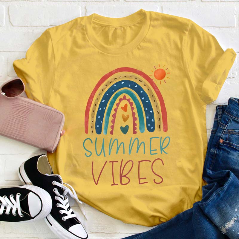 Summer Vibes Teacher T-Shirt