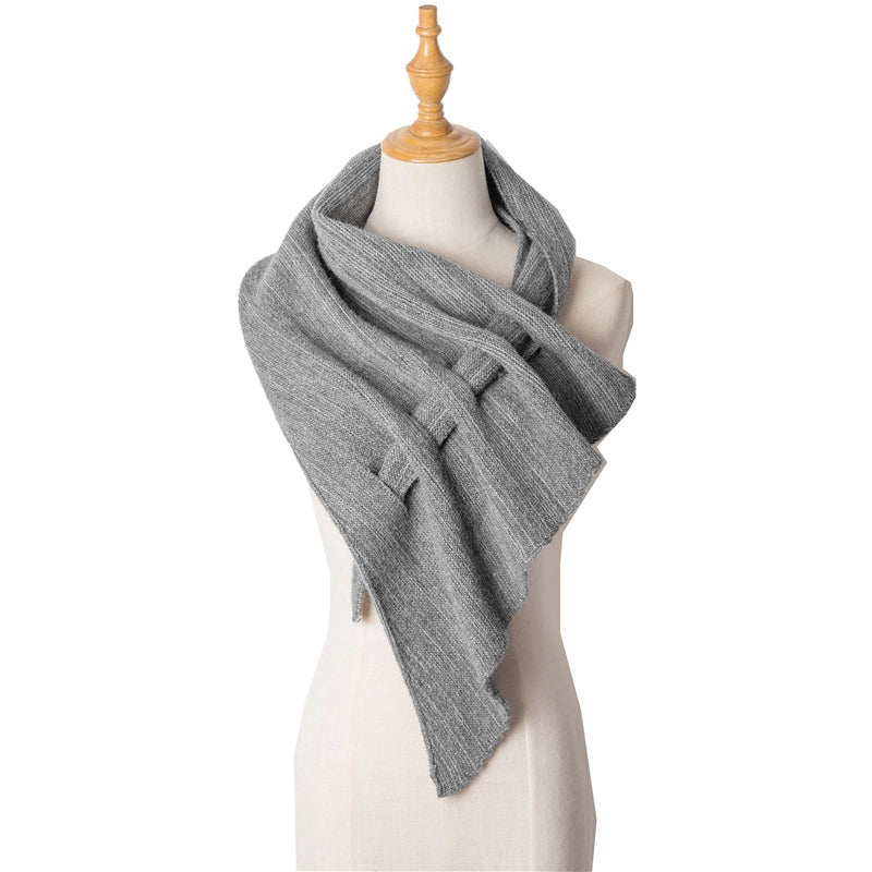 Women's Minimalist Solid Color Acrylic Scarf