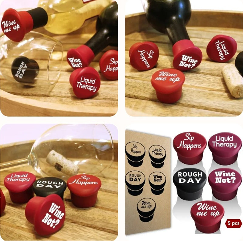 Funny Wine Stoppers (5 PCS)