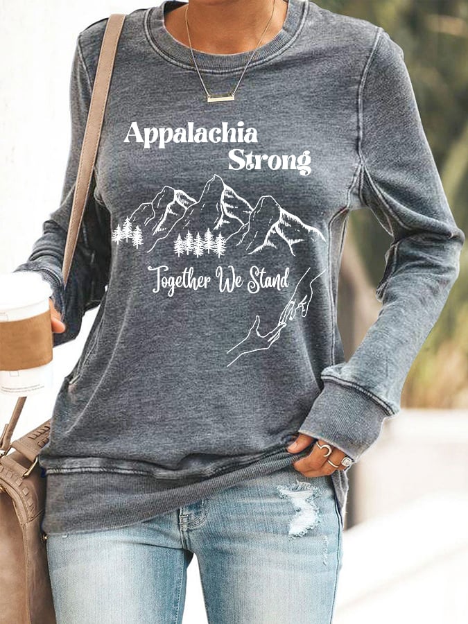 Women's Appalachia Strong Printed Casual Sweatshirt