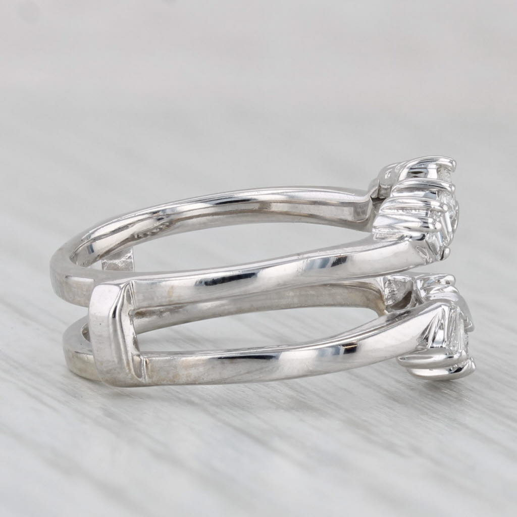 0.43ctw Diamond Enhancer Jacket Wrap Ring 14k White Gold Size 6 Wedding Bridal