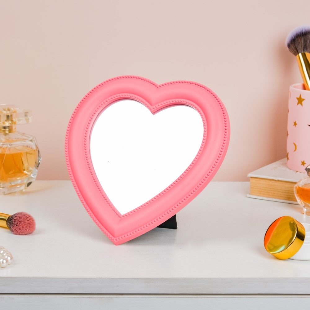 Hearty Desk Mirror Pink Small