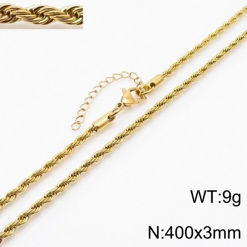 Minimalist Twist Stainless Steel Plating Necklace