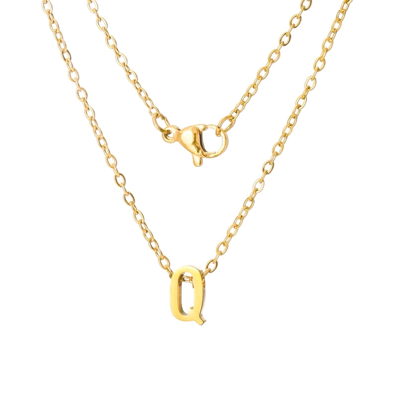 Titanium Steel Minimalist Plating Letter None Necklace