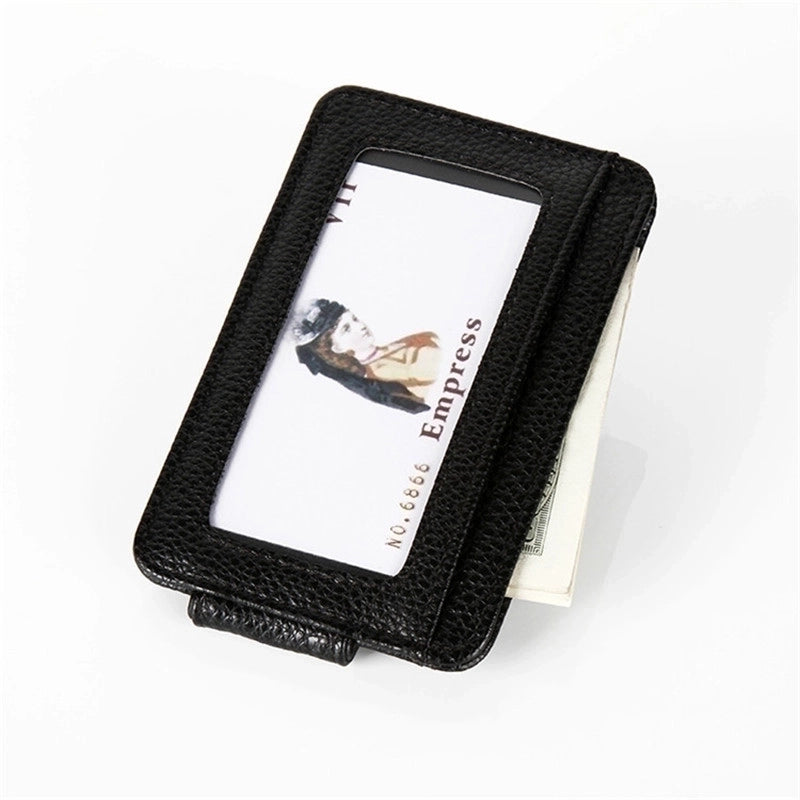 Men's Solid Color Pu Leather Hidden Buckle Wallets