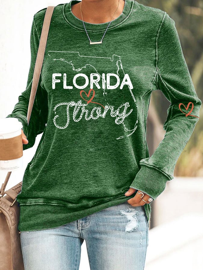 Women's Florida Strong Printed Casual Sweatshirt