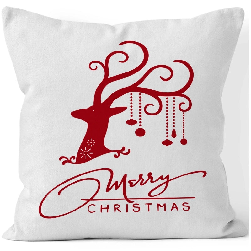 Fashion Christmas Tree Snowflake Short Plush Pillow Cases