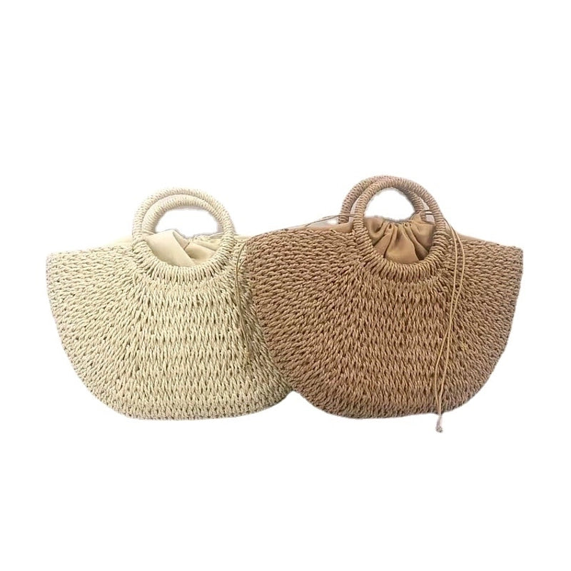 Women's Large Spring&summer Straw Vacation Straw Bag