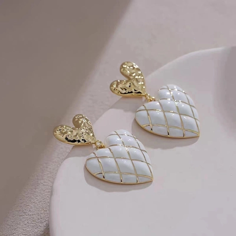 1 Pair Fashion Flower Butterfly Bow Knot Inlay Alloy Artificial Pearls Rhinestones Shell Earrings