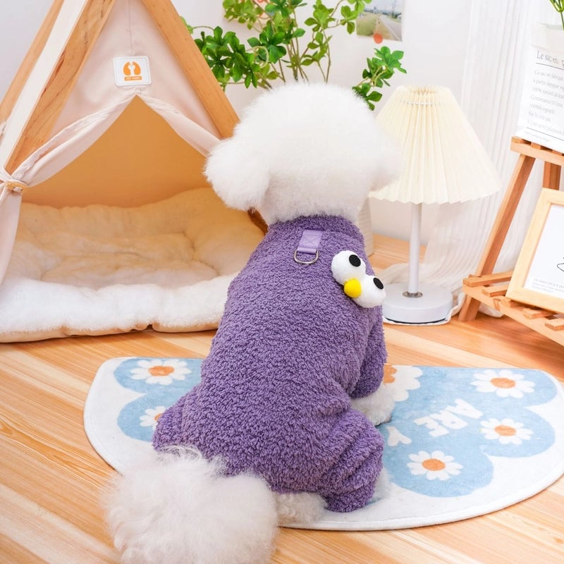 Casual Fleece Solid Color Pet Clothing