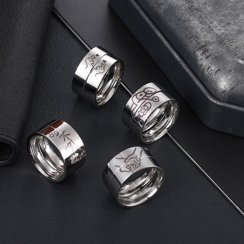 Streetwear Letter 201 Stainless Steel No Inlaid Polishing