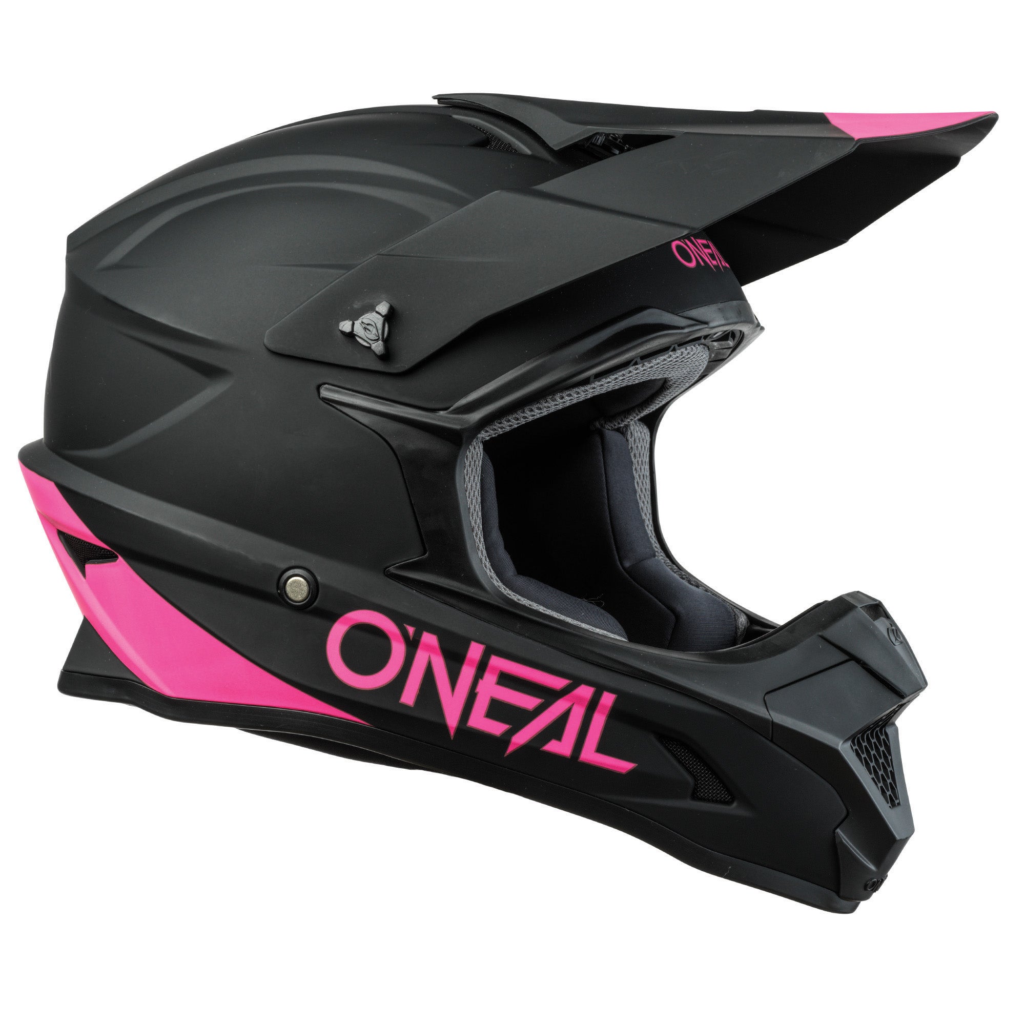 1 SRS Solid Helmet Black/Pink