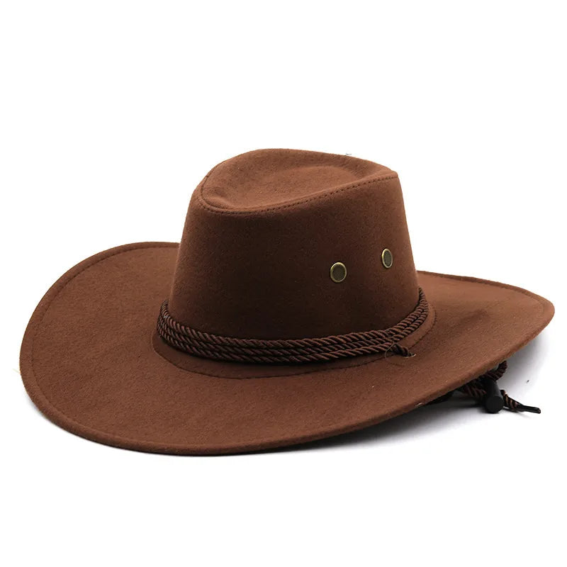 Western Denim Hat Big Brim Suede Outdoor Retro Top Hat British Jazz Hot