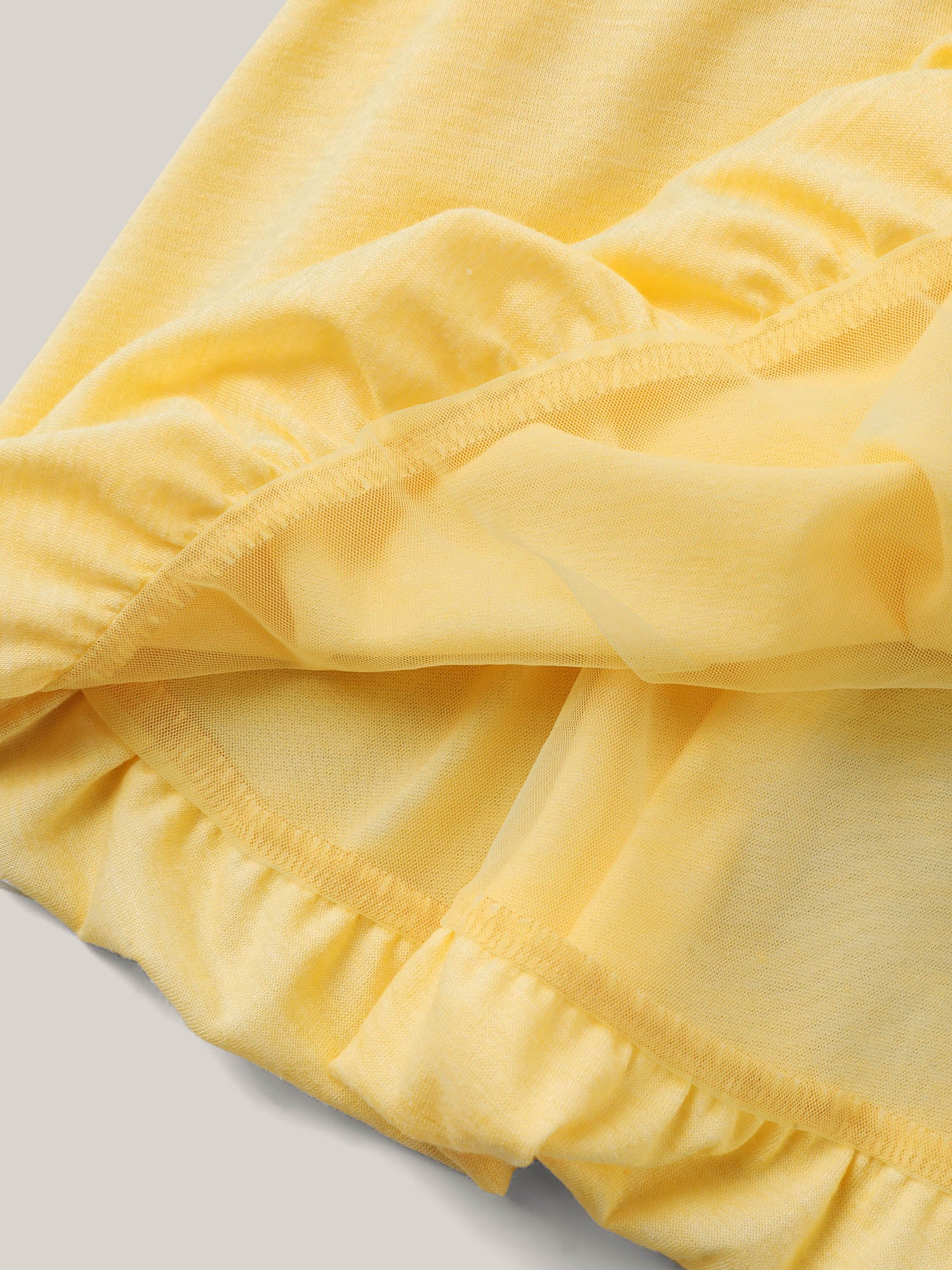 Shirred Pleated Plain Knit Top