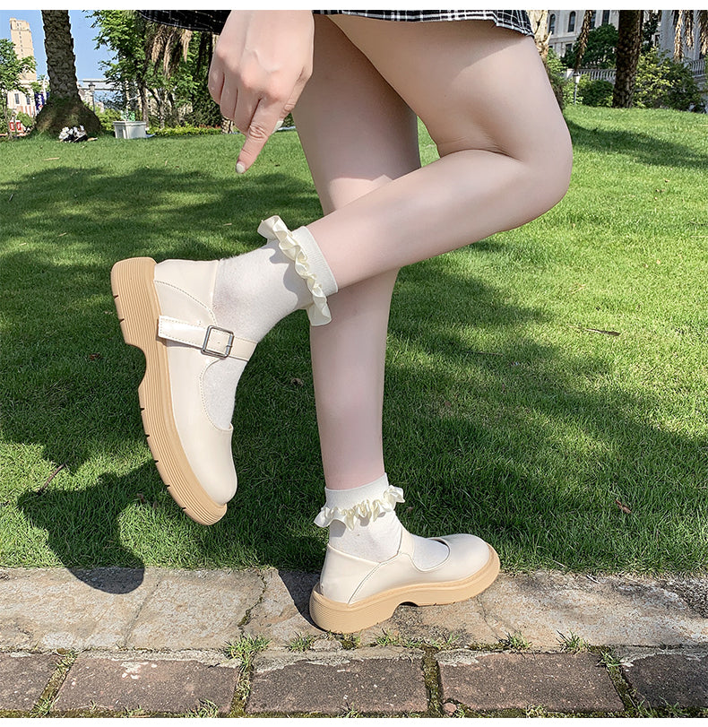Mary Jane leather shoes  KF82842