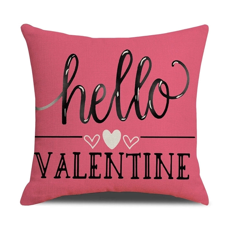 Cute Retro Heart Shape Linen Pillow Cases