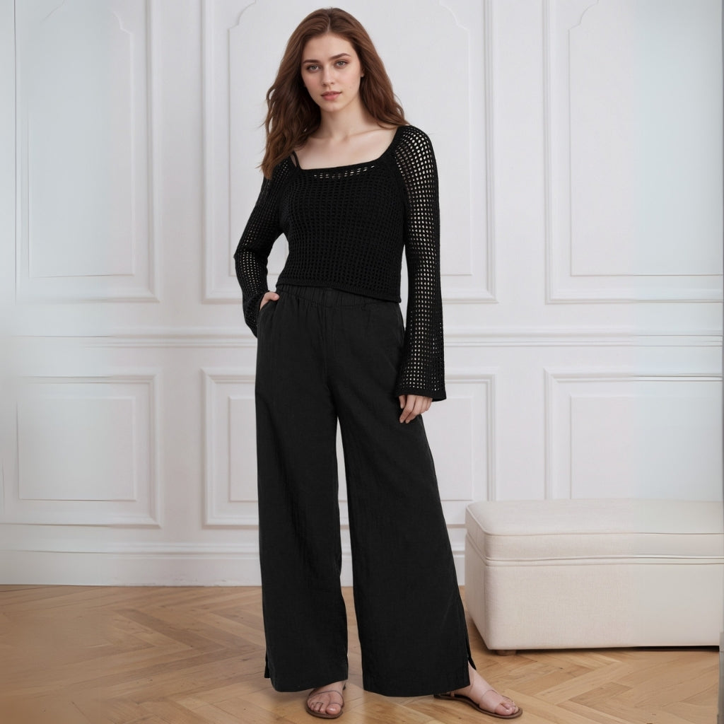 High-Waisted Super Wide-Leg Pants