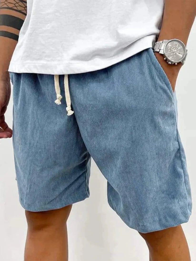 Casual Corduroy With Adjustable Drawstring Lightweight Shorts