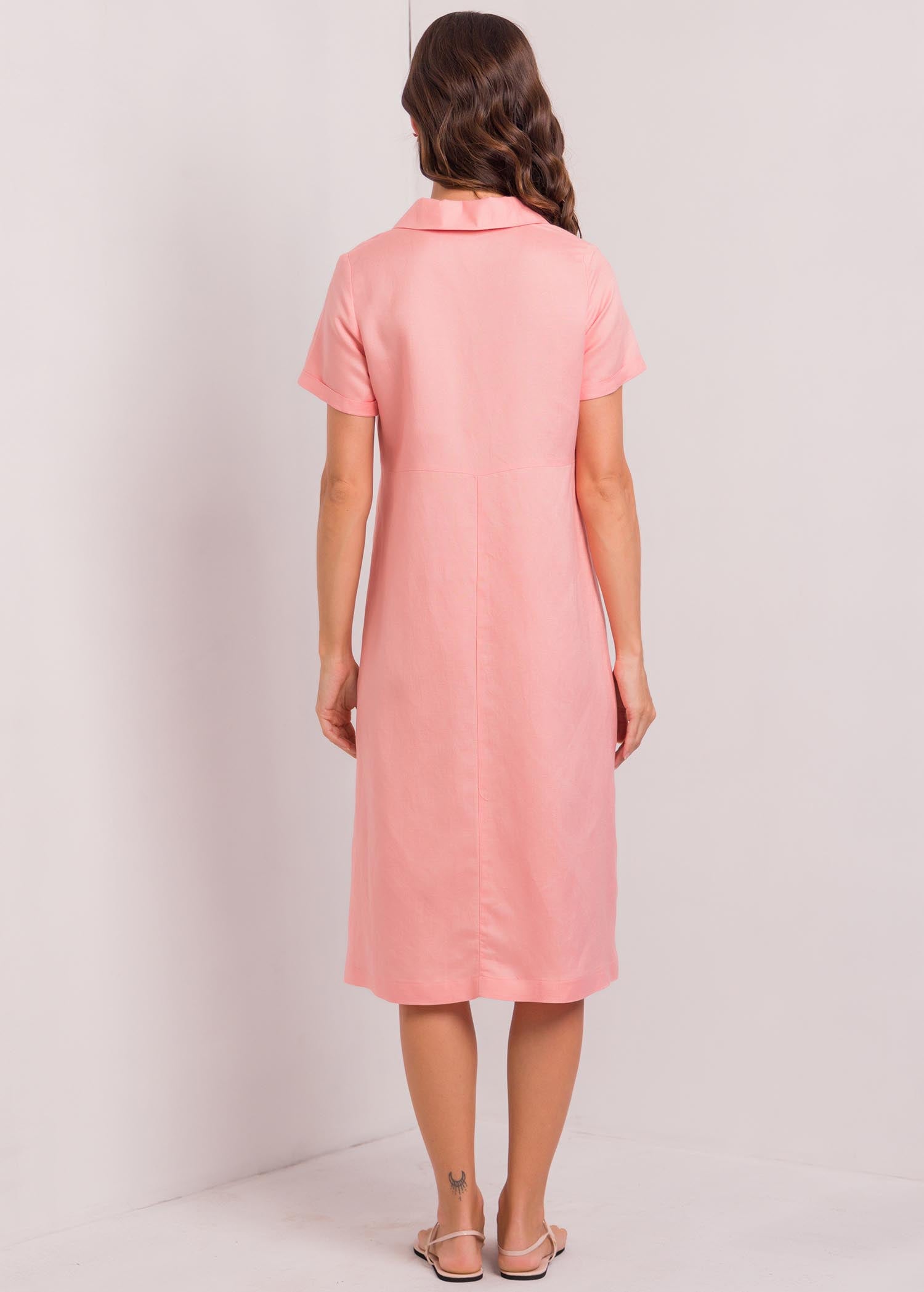 Short Sleeve Linen Dress