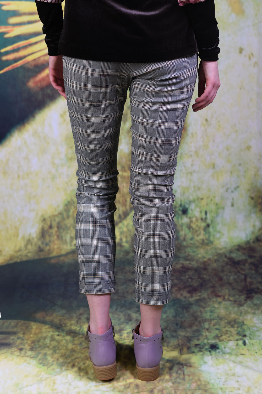 Vita Plaid Pants - Camel Plaid