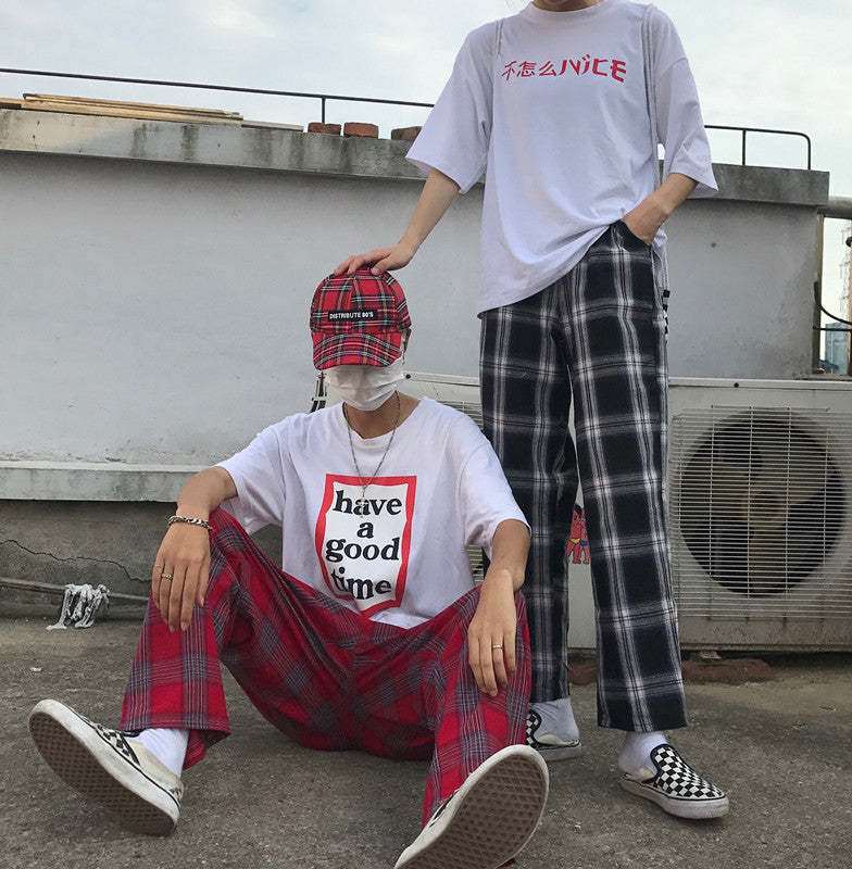 Unisex Plaid Pants KF9128