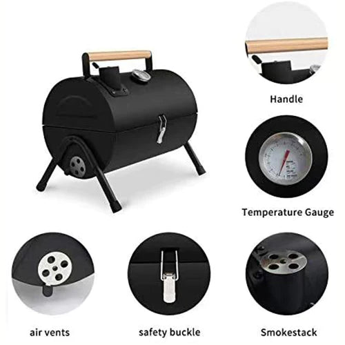 Heavy Duty Tabletop Barbecue Grill Charcoal for Outdoor Garden Cooking Traveling Camping