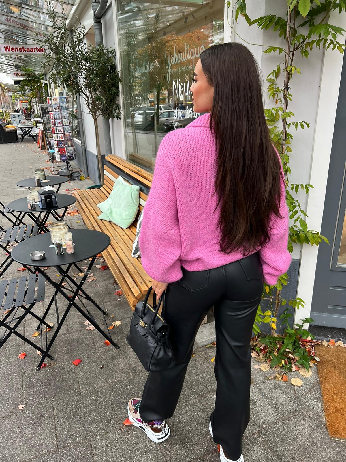 Polo sweater candy pink