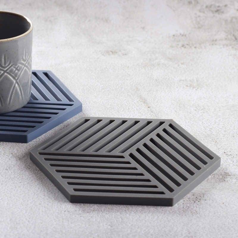 Hexagon Trivet - Cool Grey