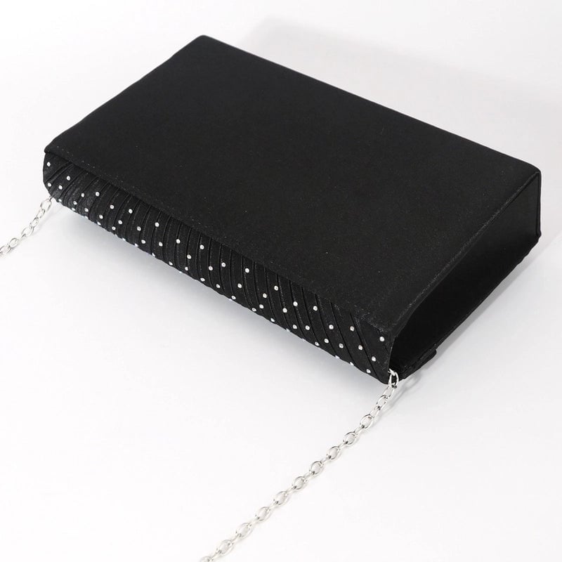 Women's Black Evening Bag Fashion Clutch High-end Banquet Party Banquet Hot Rhinestone Evening Bag Bridesmaid Bag