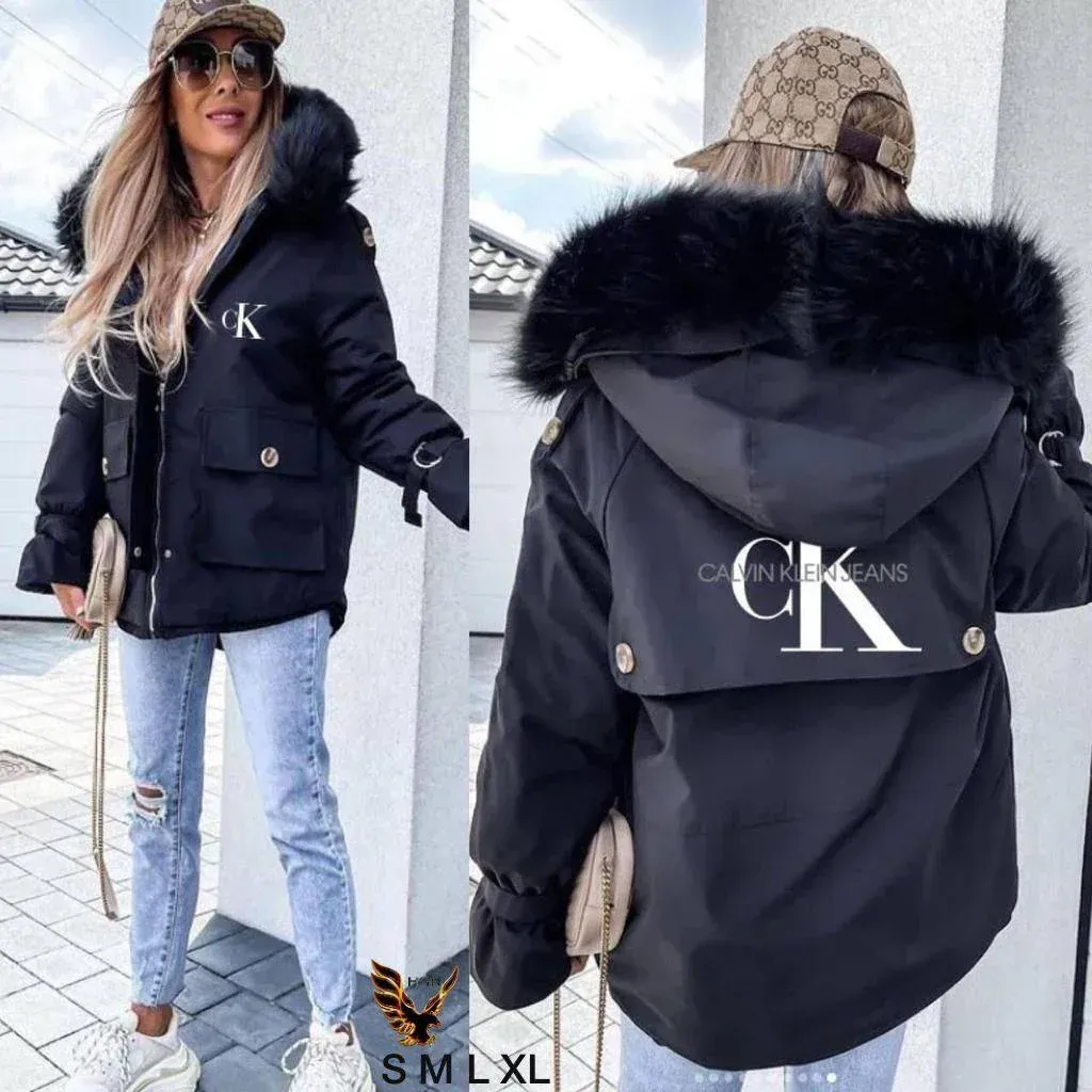 Calvin Klein Chaqueta de plumón de pato CK para mujer