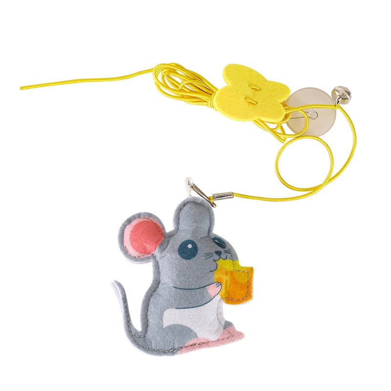Cat Toy Hanging Door Pet Cat Felt Toy Retractable Catnip Hanging Cat Toy