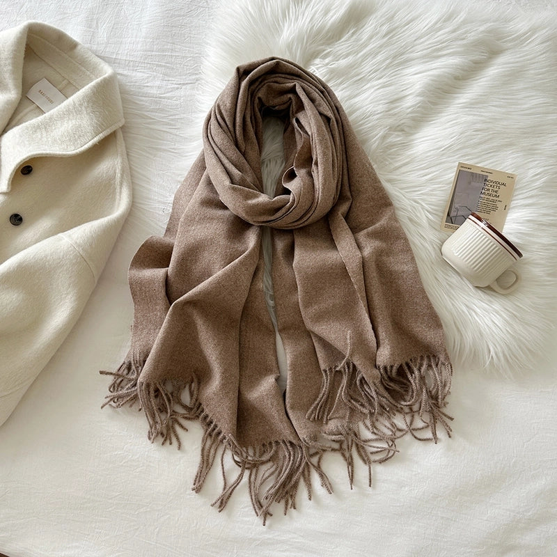 Unisex Streetwear Solid Color Imitation Cashmere Scarf
