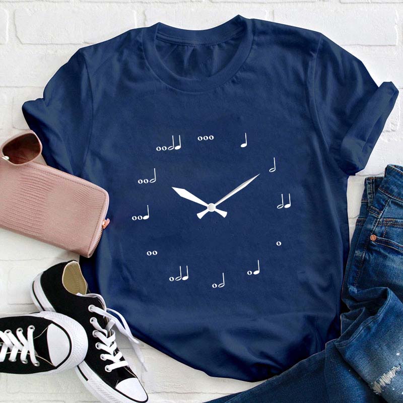 Music Clock Teacher T-Shirt