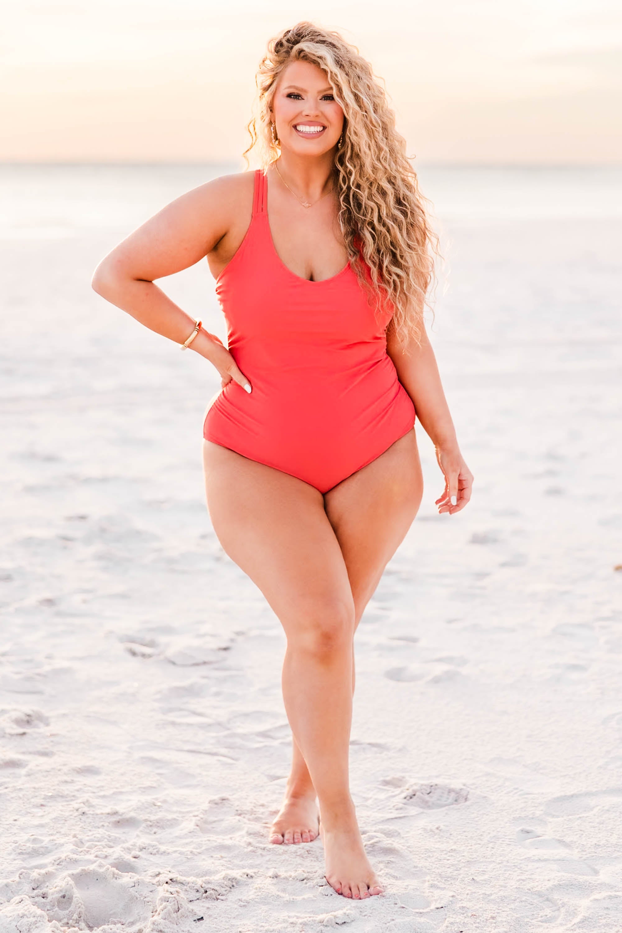 Meet You At The Lake Swimsuit. Red