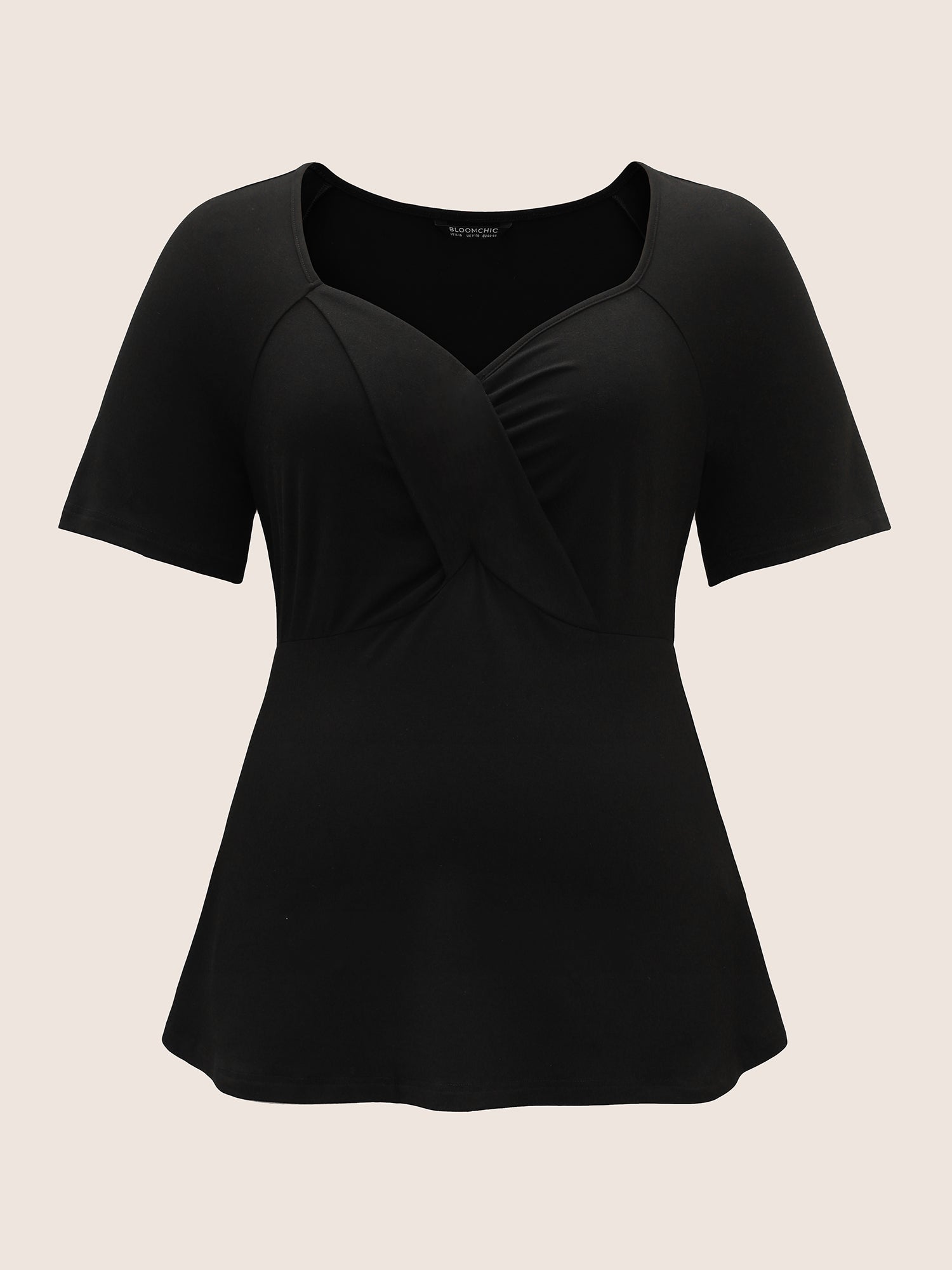 Supersoft Essentials Deep V Neck Ruched T-shirt