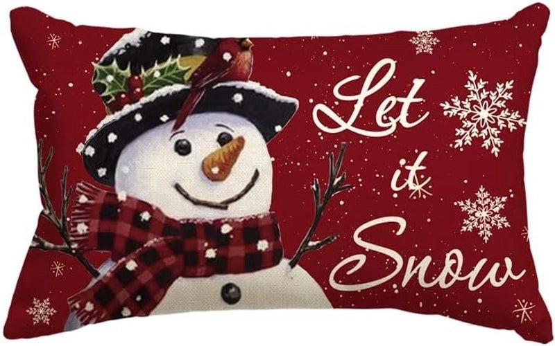 Christmas Vacation Letter Linen Pillow Cases Couch & Sofa Decor