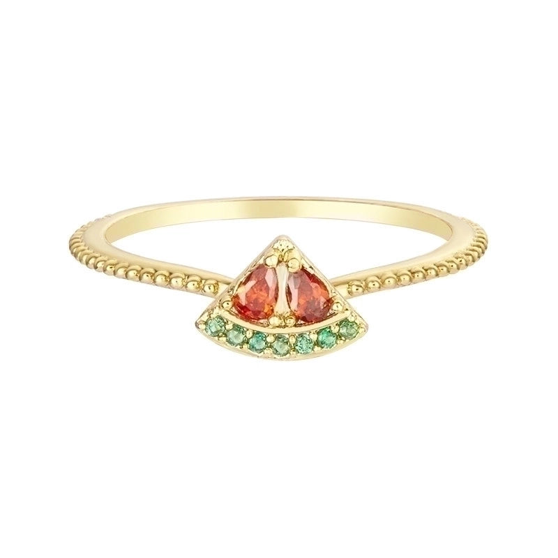 Color Zirconium Cherry Peach Tropical Fruit Rings