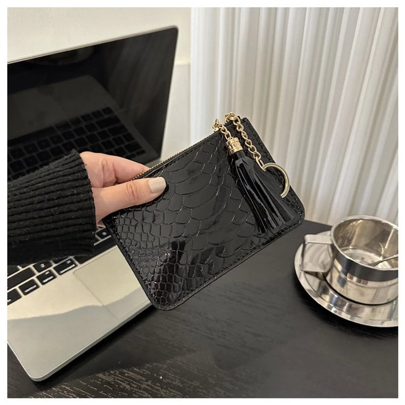 Autumn And Winter New Fashion Portable Crocodile Pattern Clutch Bag Women's Bag Change Card Bag Support A Large Number Of Mixed